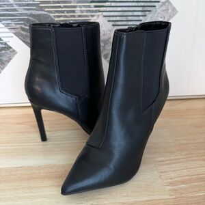 INC Size 9.5 M Elegant Black SM Ankle Boots Katalina Pointed-toe high heels
